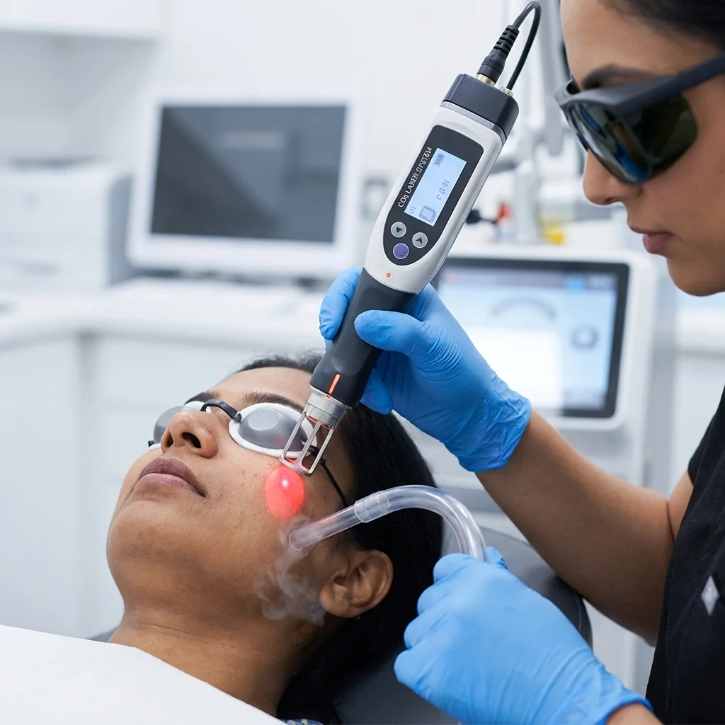Fractional CO2 laser resurfacing treatment for deep acne scars in Kolkata clinic