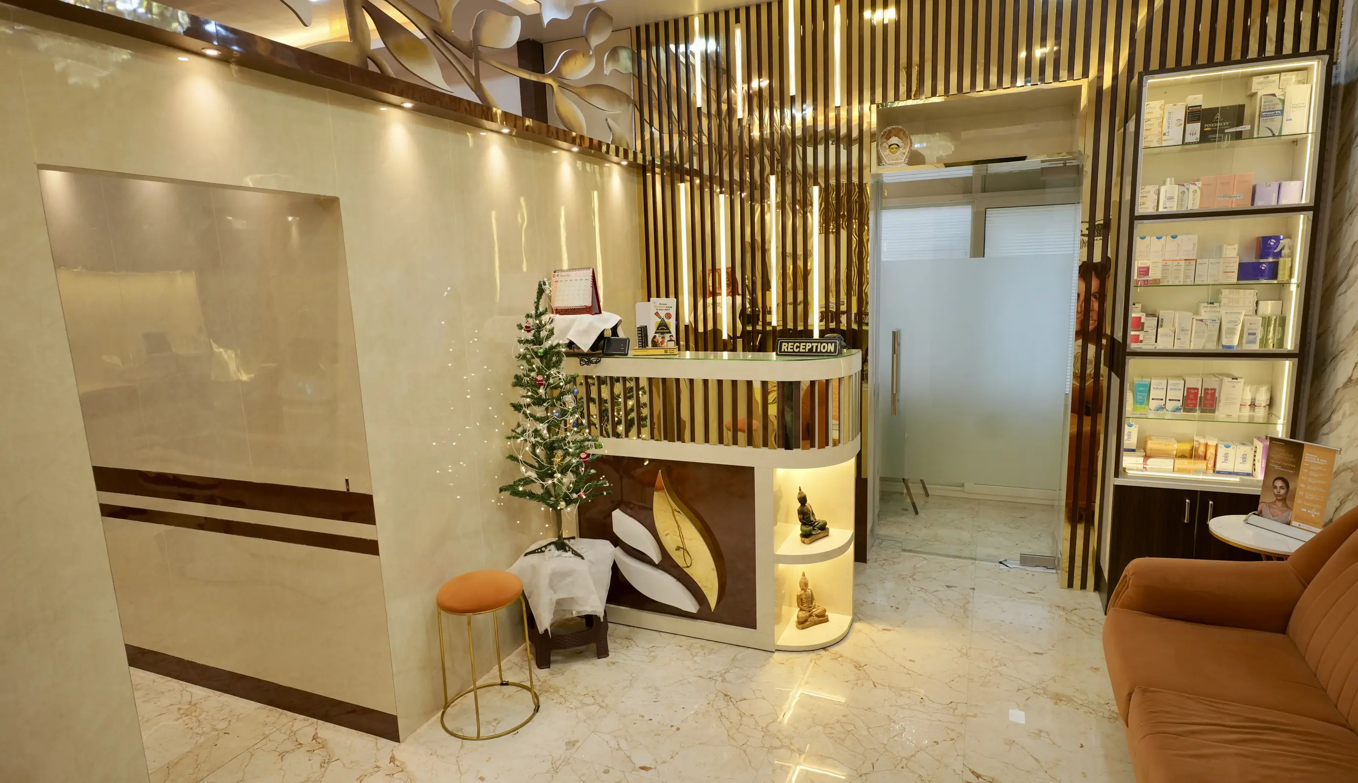 Reception area of Thera-World Skin clinic