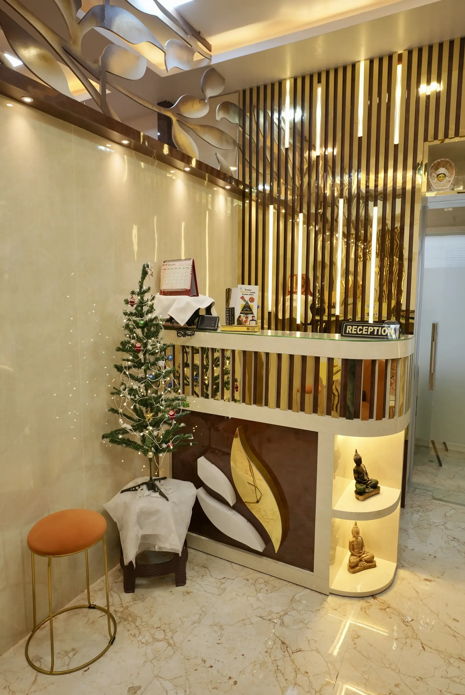 Reception desk interior at Thera-World Skin clinic