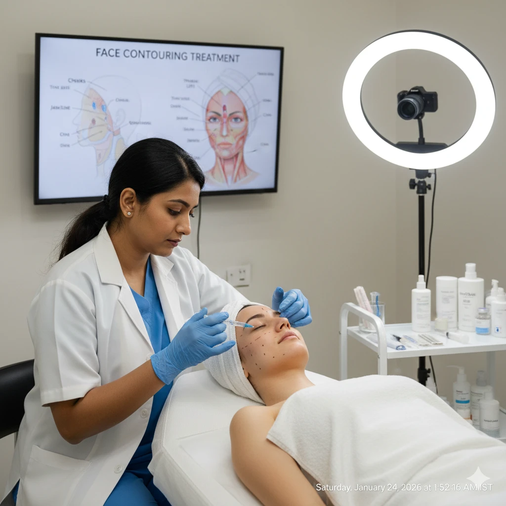 Face contouring treatment