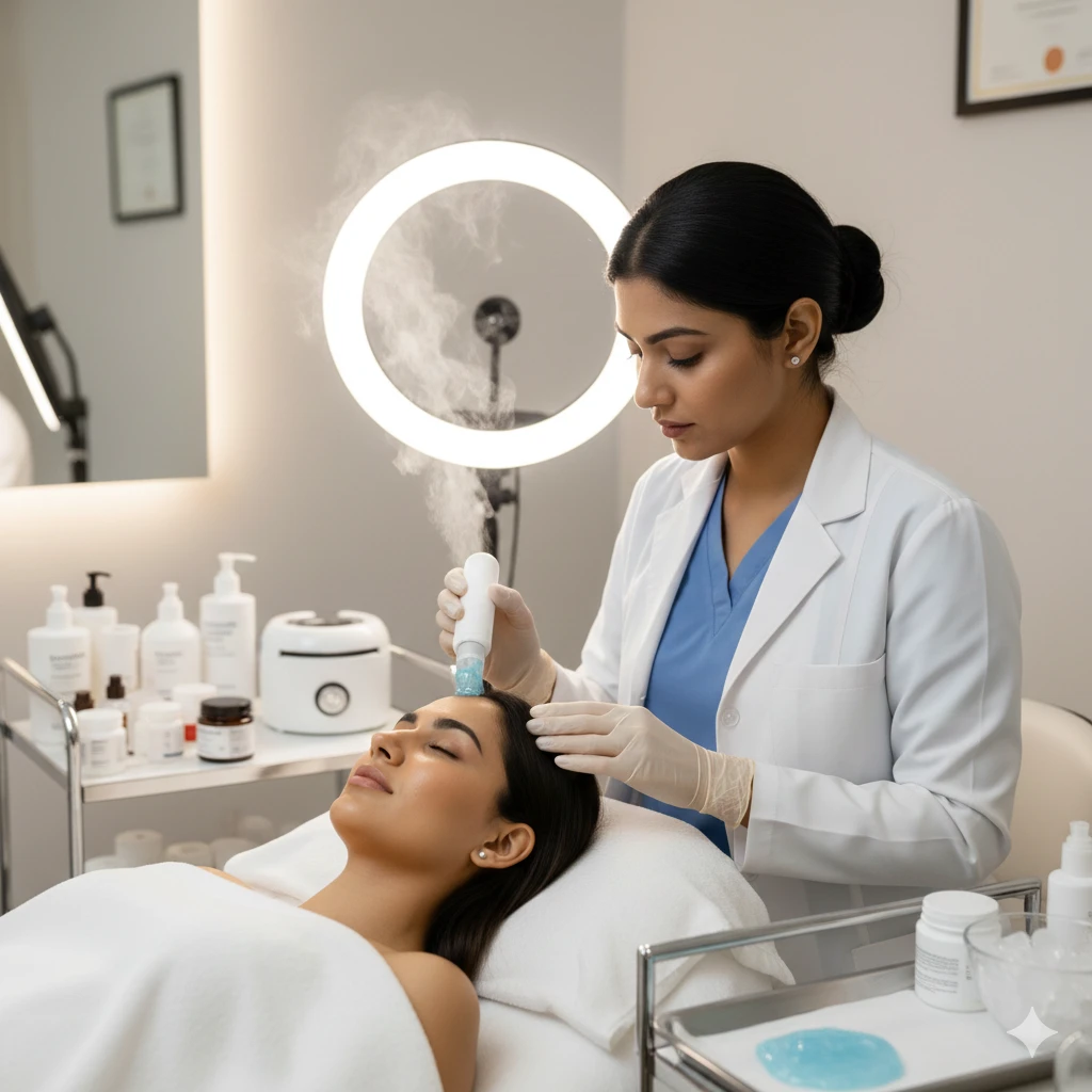 Fire and ice facial treatment