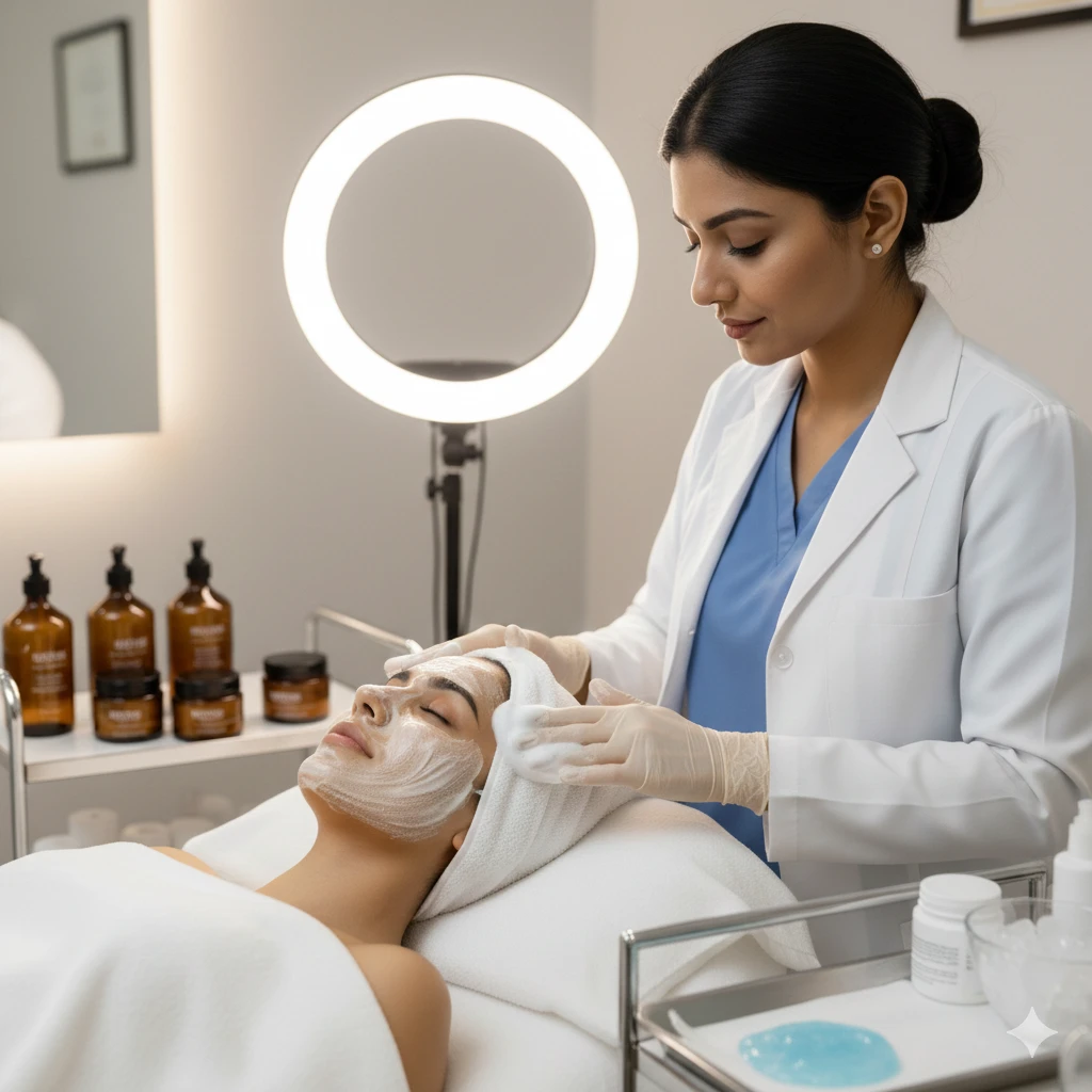 Foaming enzyme facial treatment