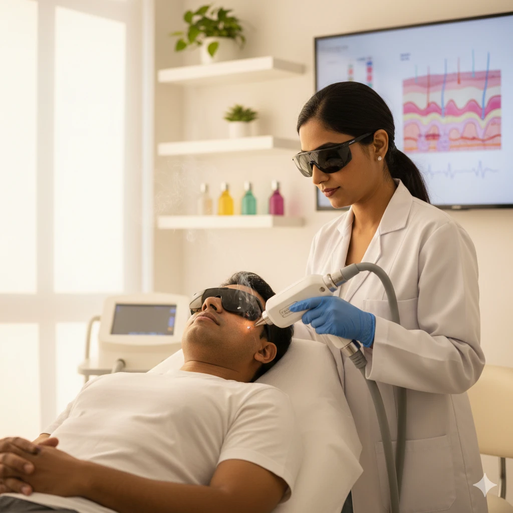 Laser toning treatment