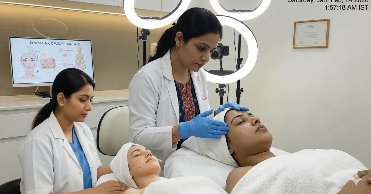 Lymphatic drainage massage treatment