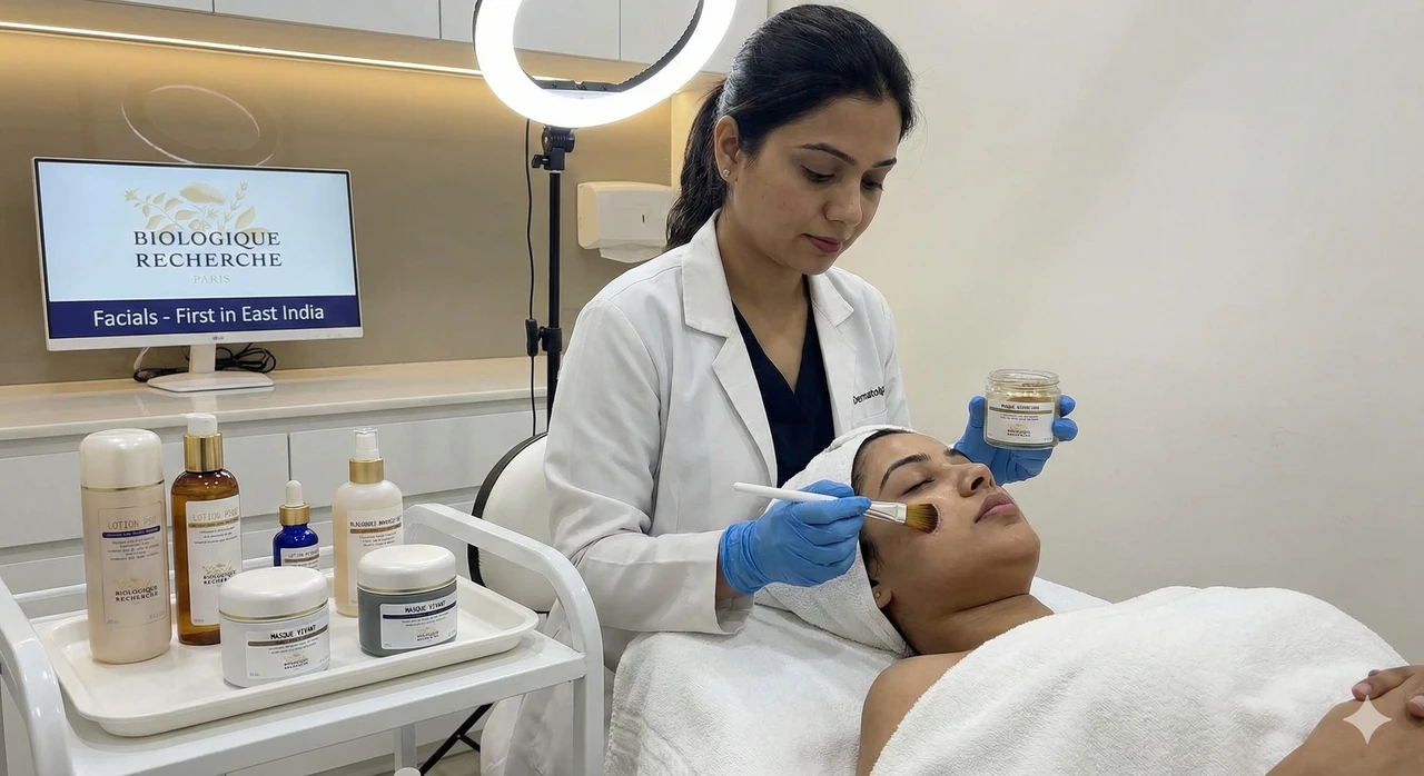 Dermatologist consulting with patient